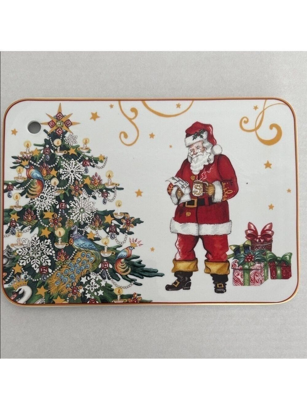 Williams Sonoma Twas The Night Before Christmas Cheese & Cracker Board Tray Rare